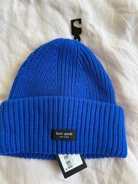 Kate Spade Sam Label Cuff Beanie in Stained Glass